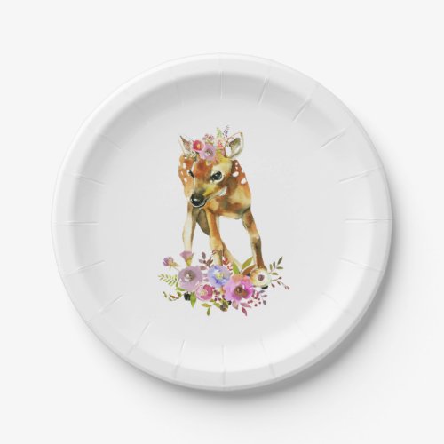 Flora Doe Baby Shower Paper Plates