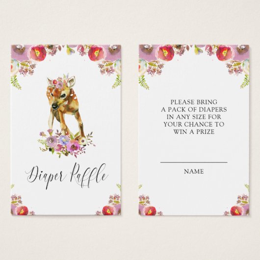 Flora Doe Diaper Raffle (Front & Back)