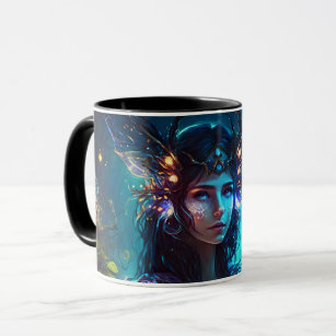 Flora fairy forest abstract whimsical cool mug