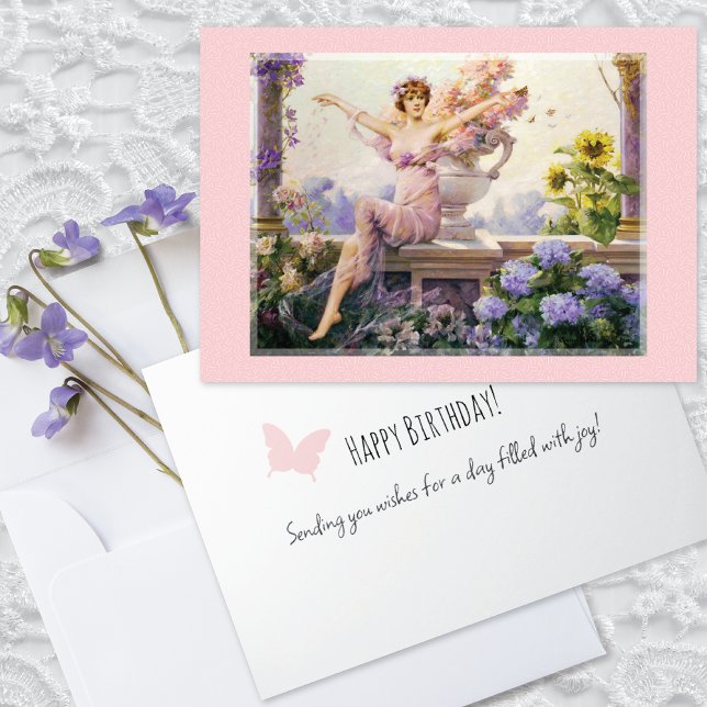 Flora Fantasy Fine Art Birthday Card (Creator Uploaded)