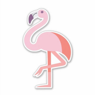 Flora Flamingo Classic Round Sticker