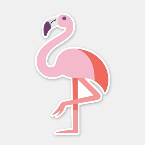 Flora Flamingo Classic Round Sticker