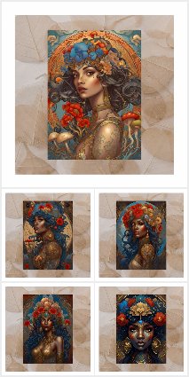 Flora Goddess, Postcrossing Postcard