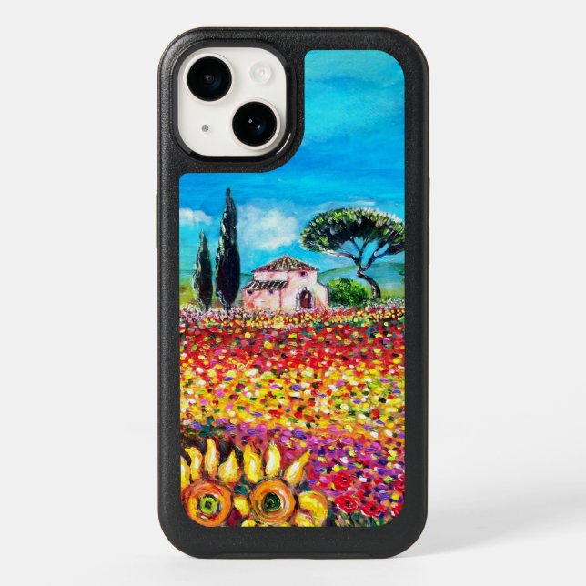 FLORA IN TUSCANY/ Fields ,Poppies and Sunflowers C Otterbox iPhone Case (Back)