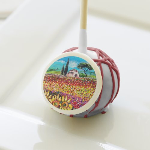 FLORA IN TUSCANY Fields Poppies and Sunflowers Cake Pops