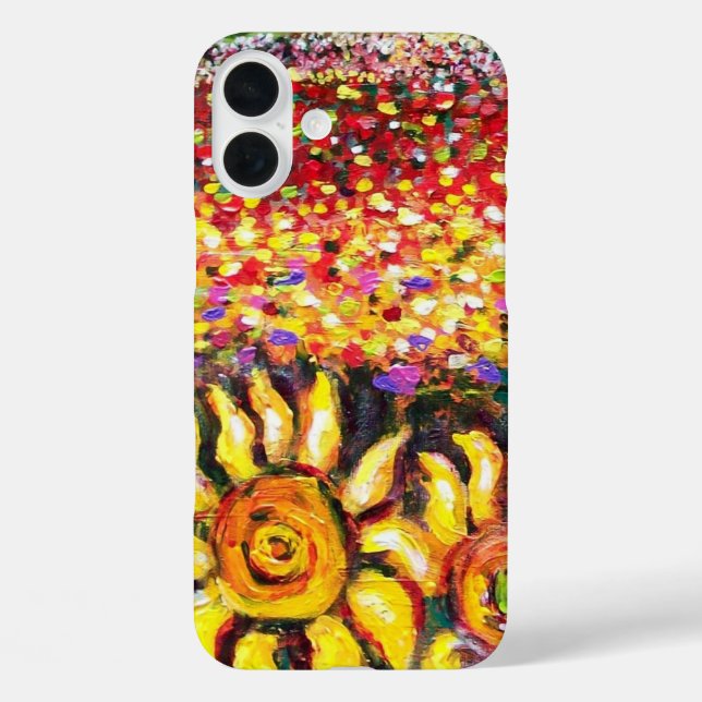 FLORA IN TUSCANY/ Fields ,Poppies and Sunflowers Case-Mate iPhone Case (Back)