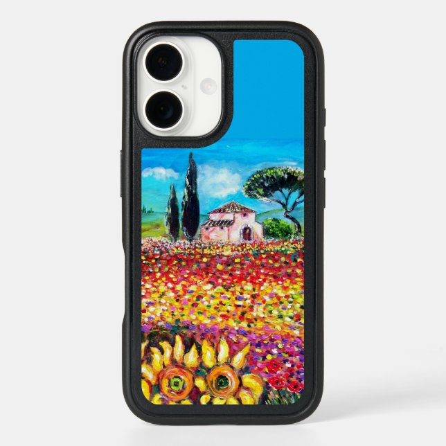 FLORA IN TUSCANY/ Fields ,Poppies and Sunflowers i Otterbox iPhone Case (Back)