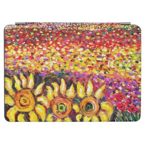 FLORA IN TUSCANY Fields Poppies and Sunflowers iPad Air Cover