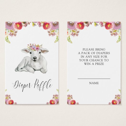 Flora Lamb Diaper Raffle (Front & Back)