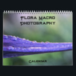 Flora Macro Photography Calendar<br><div class="desc">This pretty flora calendar features my original photographic art – my photographs of flowers and leaves in extreme close ups. These calendars are high quality and vibrant. You may choose other sizes and other options if desired. This unique calendar would make a great gift for a photography lover or nature...</div>