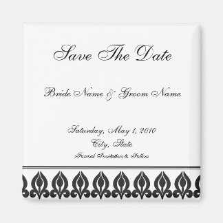 Flora Magnet-Black/White Magnet