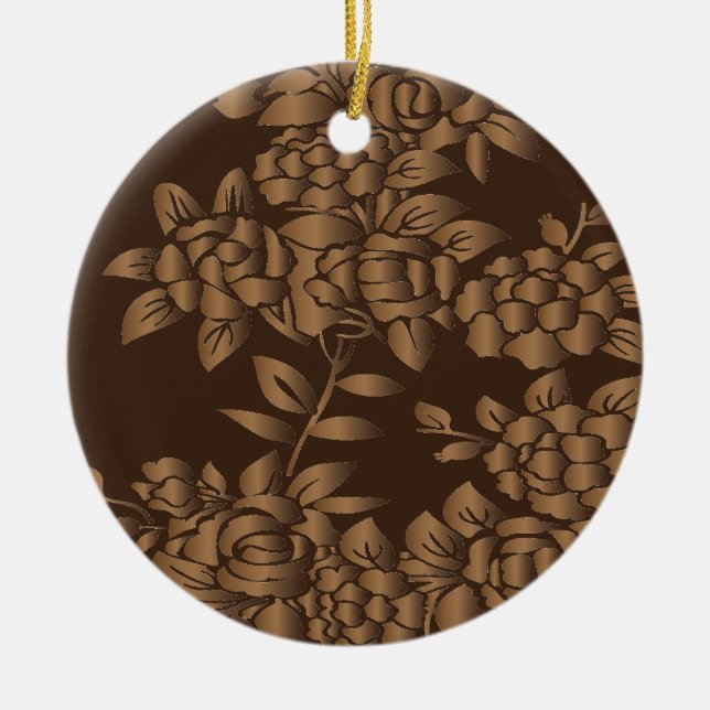 flora pattern ceramic ornament (Front)