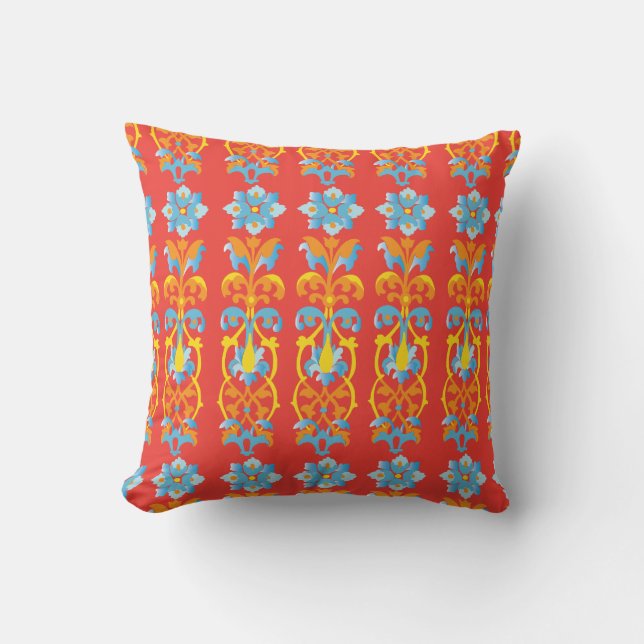 flora pattern throw pillow (Front)