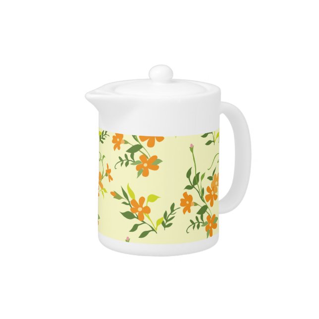 Flora patterns teapot (Right)