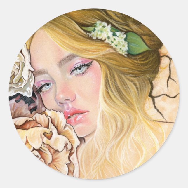 Flora portrait flower girl stickers (Front)