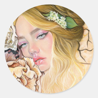 Flora portrait flower girl stickers