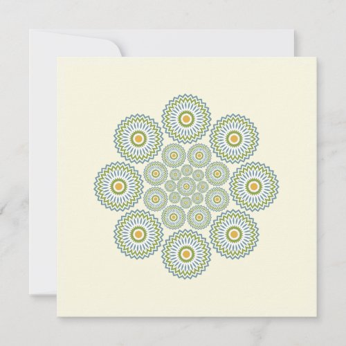 Flora Solara Thank Your Card in Olive and Orange