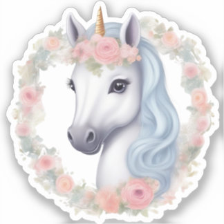 Flora the Unicorn: Vinyl Sticker