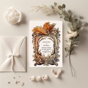 Flora Vintage Art Nouveau Wedding Invitation