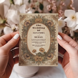 Flora Vintage Art Nouveau Wedding Invitation