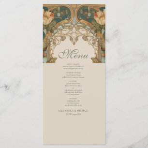 Flora Vintage Art Nouveau Wedding Menu