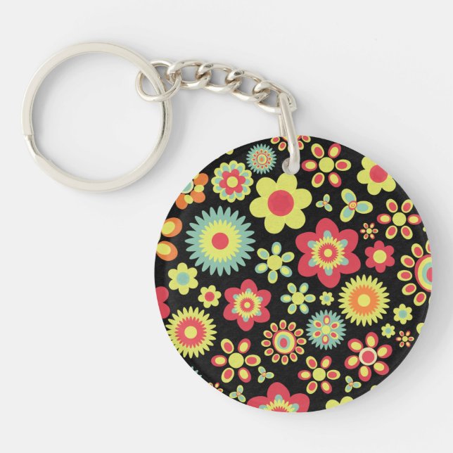 Floral 100113 keychain (Front)