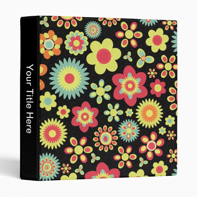 Floral 100313 3 ring binder (Front/Spine)
