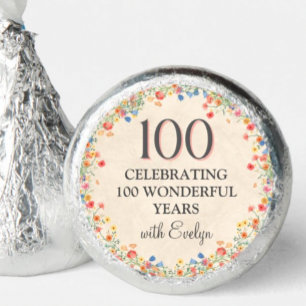 Floral 100th Birthday Favors - Elegant Wildflowers
