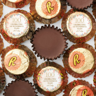 Floral 100th Birthday – Golden Wildflower Reese's Peanut Butter Cups