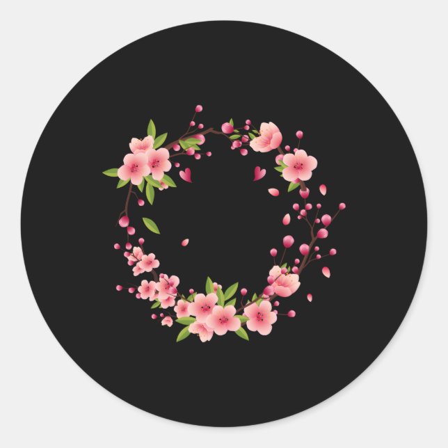 Floral 101 101St 101 Years Loved Classic Round Sticker (Front)