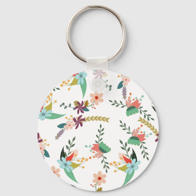 Floral 10 keychain (Front)