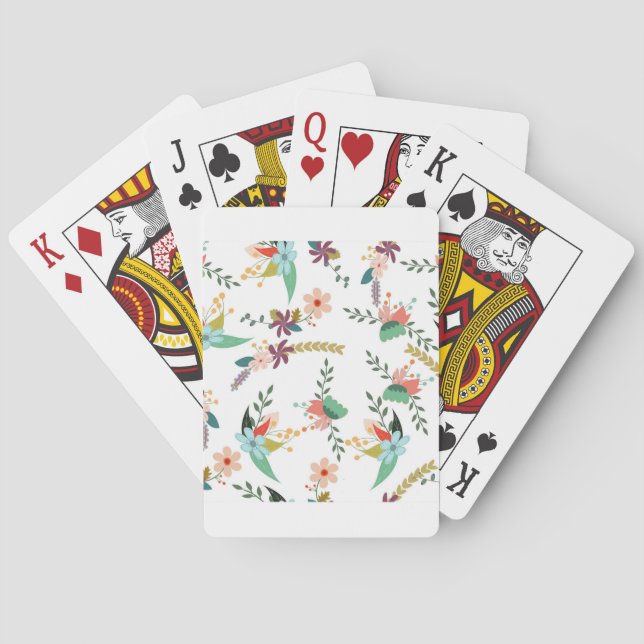 Floral 10 poker cards (Back)
