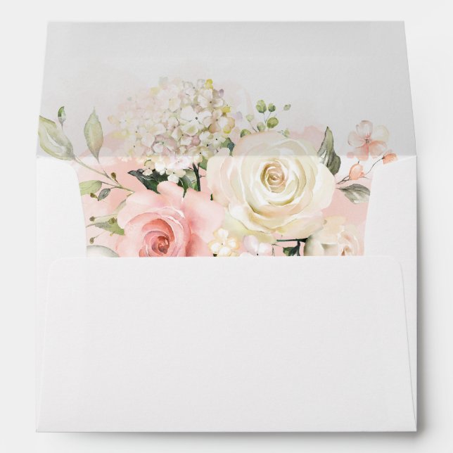 Floral 15th Birthday Quinceanera Botanical Party Envelope (Back (Bottom))