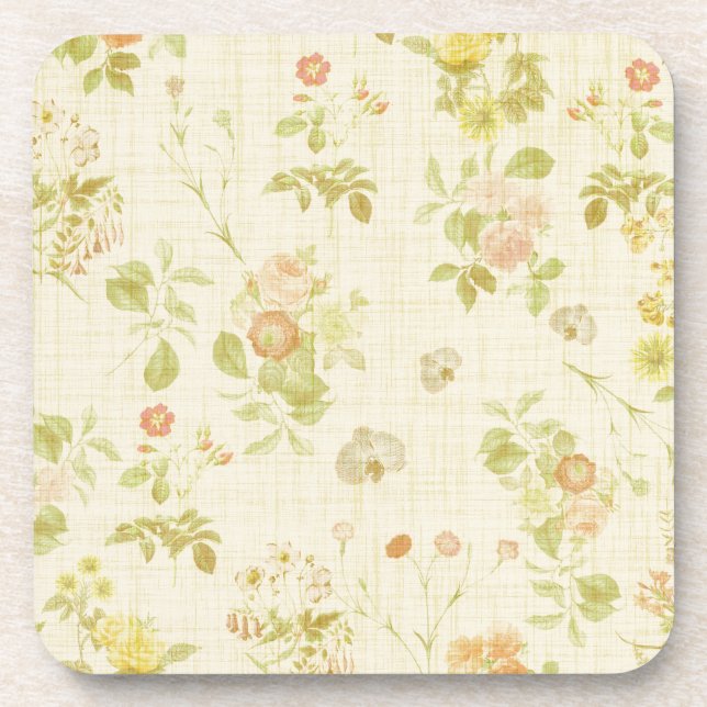 Floral 2 drink coaster (Front)