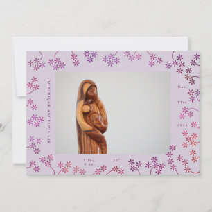 Floral 2 Photo Birth Announcement