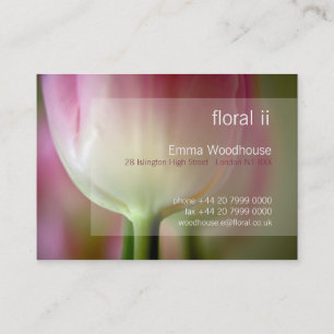Floral 2 - Pink Tulip Business Card