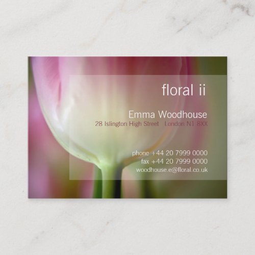 Floral 2 - Pink Tulip Business Card