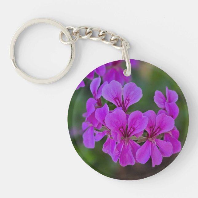 Floral 2 sided acrylic keychain  (Front)