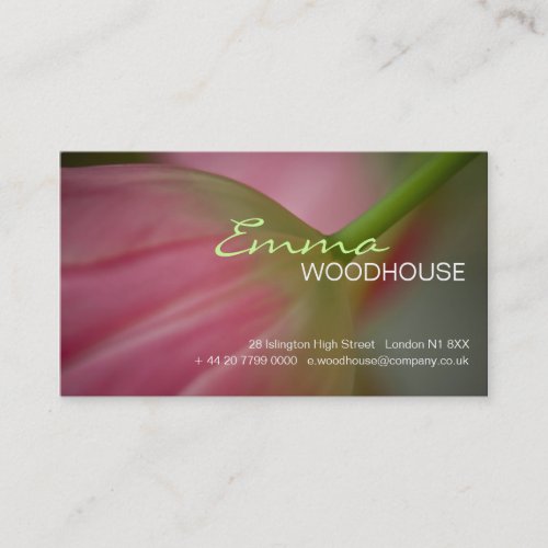 Floral 3 - Pink Tulip Business Card