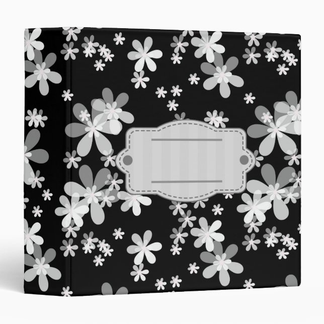 floral 3 ring binder (Front/Spine)