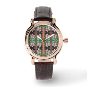  Floral 3D Photo-Art Pattern Timeless Elegance Watch