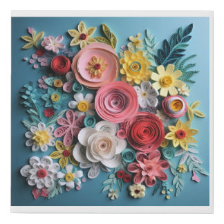 Floral 3D Wall Art in Pastel Colors