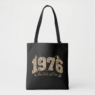 Floral 50th Birthday Limited Edition 1976 Tote Bag