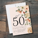 Floral 50th Birthday  Thank You Card<br><div class="desc">Say thank you to those who celebrated your 50th birthday with you. this vibrant design features colorful flowers with a modern twist. Every detail can be customized to create the perfect look for your event.</div>