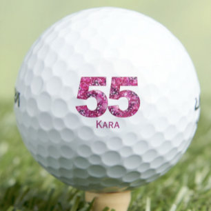 Floral 55th Gift for Best Friend – Custom Name Golf Balls