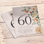 Floral 60th Birthday Budget Invitation Flyer<br><div class="desc">Celebrate your special day in style with this beautiful, budget-friendly floral invitation flyer. Perfect for any 60th birthday celebration, this vibrant design features colorful flowers with a modern twist. Every detail can be customized to create the perfect look for your event. Share the joy of your milestone birthday with family...</div>