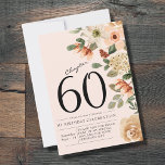 Floral 60th Birthday  Thank You Card<br><div class="desc">Say thank you to those who celebrated your 60th birthday with you. this vibrant design features colorful flowers with a modern twist. Every detail can be customized to create the perfect look for your event.</div>