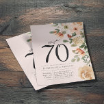 Floral 70th Birthday Budget Invitation Flyer<br><div class="desc">Celebrate your special day in style with this beautiful, budget-friendly floral invitation flyer. Perfect for any 70th birthday celebration, this vibrant design features colorful flowers with a modern twist. Every detail can be customized to create the perfect look for your event. Share the joy of your milestone birthday with family...</div>