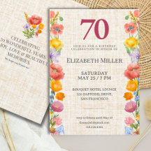 Floral 70th Birthday - Elegant Garden Party