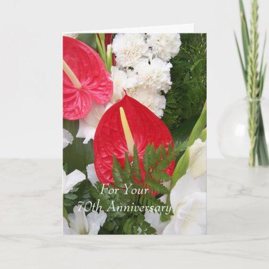 Ling Design Bouquet 70th Platinum Wedding Anniversary Card Ling Design Bouquet 70th Platinum Wedding Anniversary Card